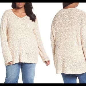 Plus Size Caslon Open Knit Sweater